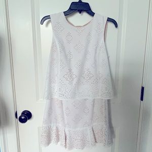 BCBG White Eyelet Dress
